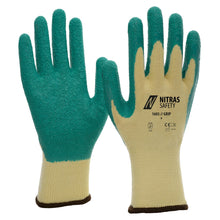 NITRAS GRIP, latexové rukavice, žltá / zelená
