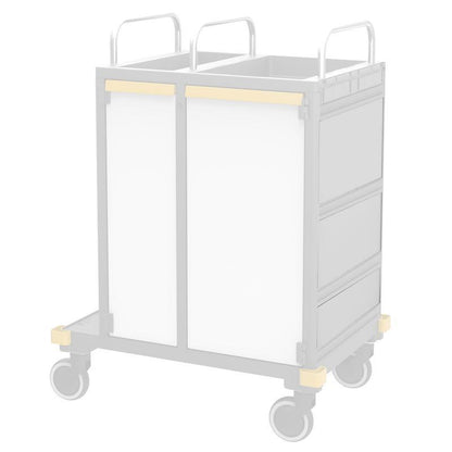 VERMOP bočná stena viacstenná Platinum biela, 497 x 174 x 3 cm