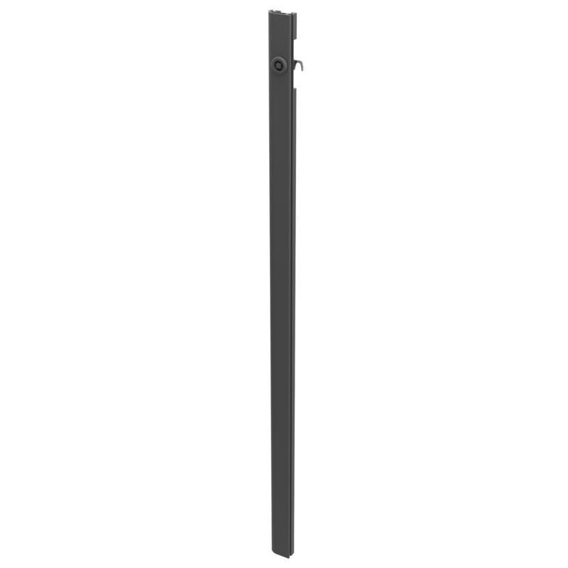 VERMOP Rohová profilová lišta, zámok vľavo, pánt vpravo, 74 x 3 x 3 cm | 1 kus 