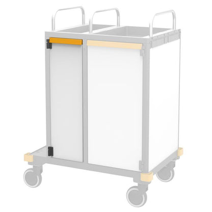 VERMOP dvierka L úzke + kľučka. Plat. Whi.