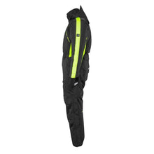 Overal s vreckami na kolenách, ľahká zimná kombinácia, čierna/hi-vis žltá