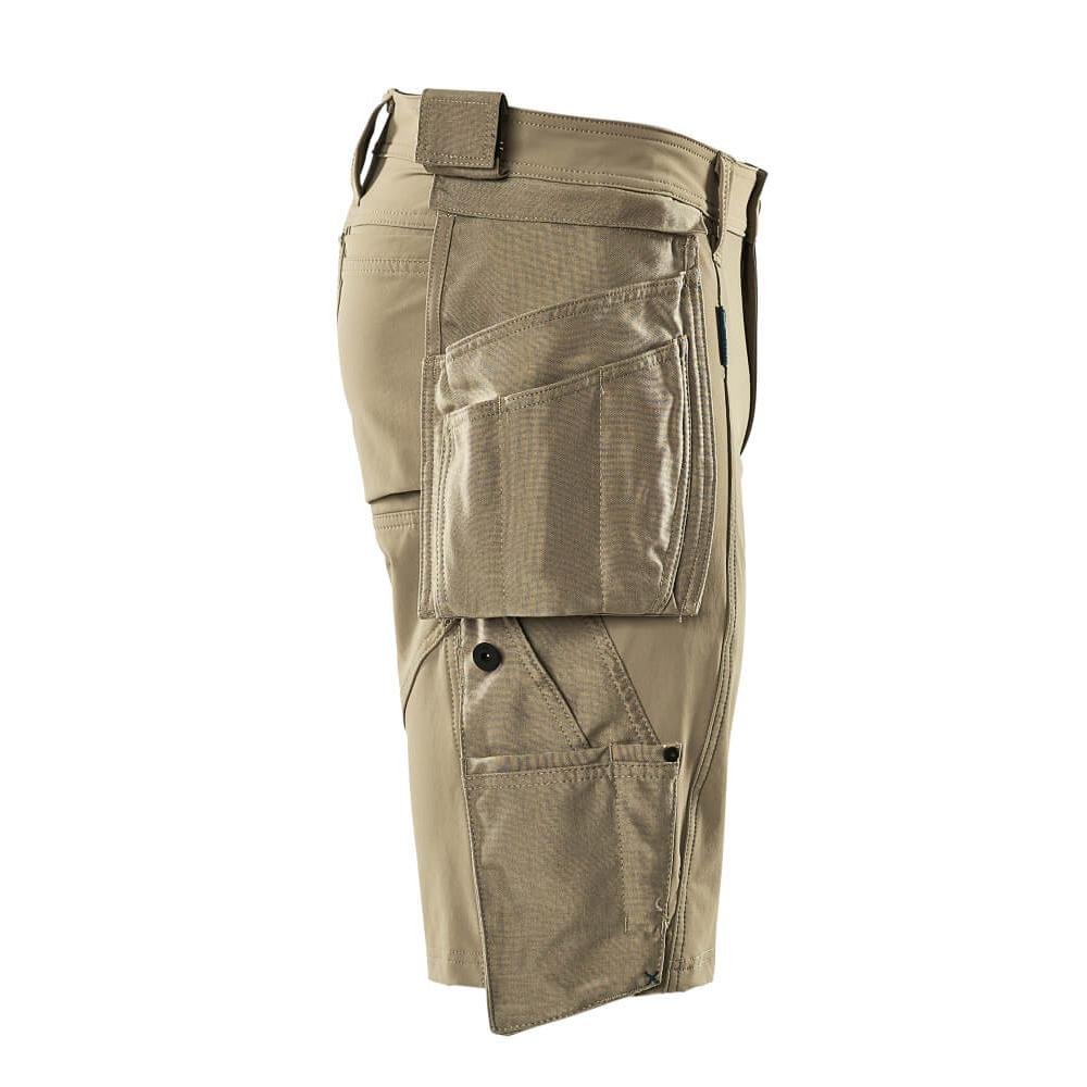 Šortky, odnímateľné vrecká na zavesenie, strečové šortky, svetlé khaki