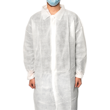 MaiMed-Coat V, návštevnícky kabát z fleece so 4 patentkami, cca. 120 cm