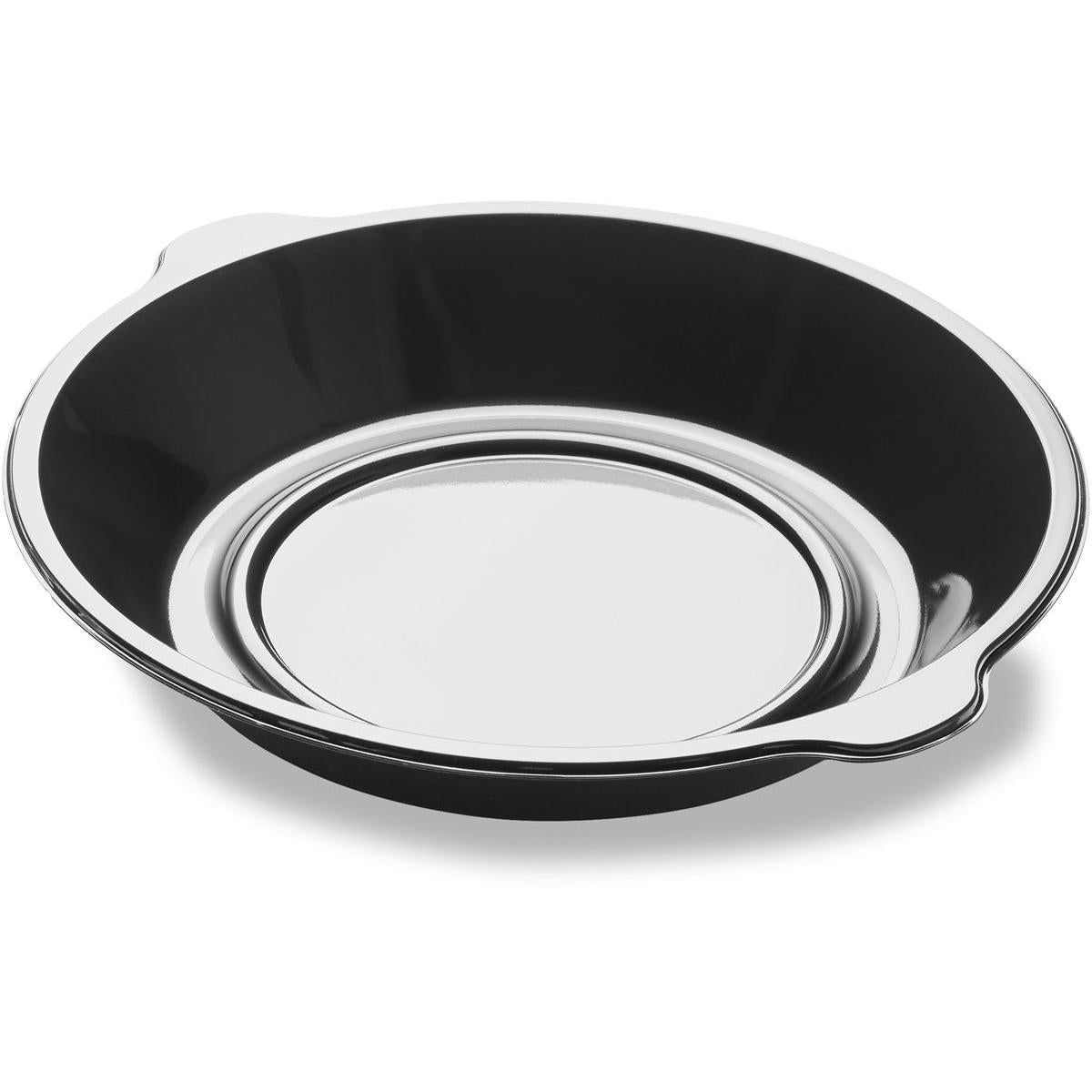 DF Pearl L1 - 1-delená 1 Čierna PP Ø250x42 miska od spoločnosti Duni GmbH je okrúhla, plochá miska s malým okrajom, ideálna pre gastronómiu. Dodáva sa v baleniach po 350 kusov a je fotografovaná na bielom pozadí.