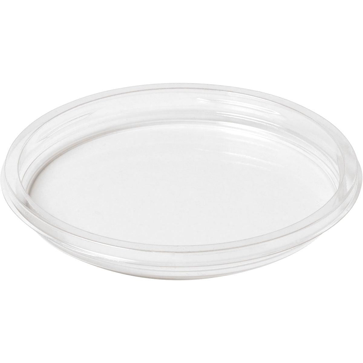 Priehľadný, plochý kryt pre Deli misky Crystal od spoločnosti Duni GmbH (rPET, 120x120x14 mm, 35 kusov) je zobrazený na bielom pozadí. Číry kryt má mierne zvýšené okraje - ideálne pre gastronómiu.