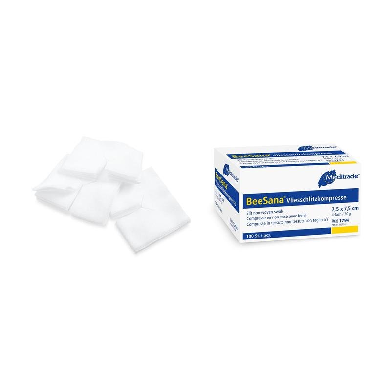 BeeSana® fleecový štrbinový obklad, nesterilný, 4-násobný