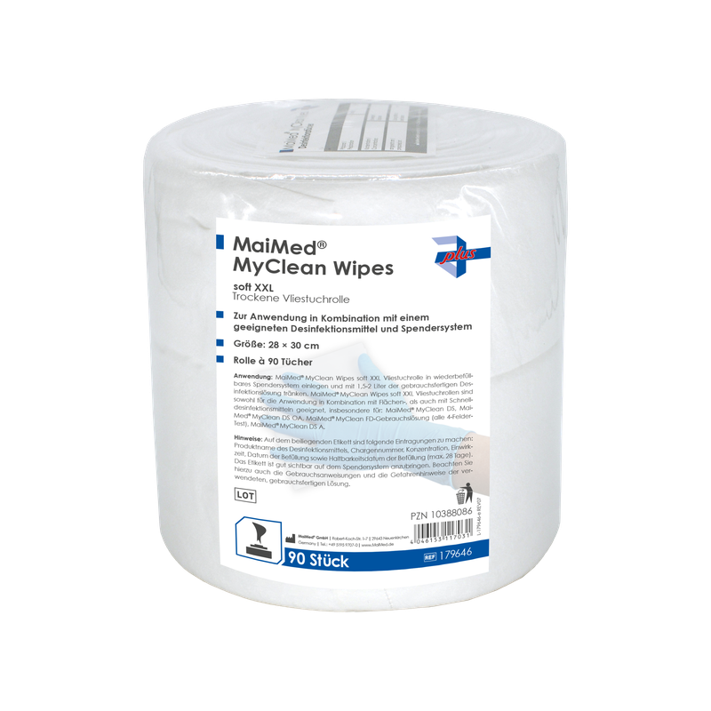 MaiMed MyClean Wipes jemné utierky XXL desi, náplň 90 listov, nesýtené, 28x30cm | Balenie (90 listov)