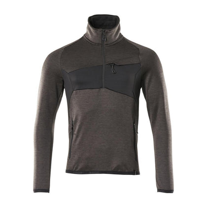 Flísový sveter s krátkym zipsom z mikroflísu