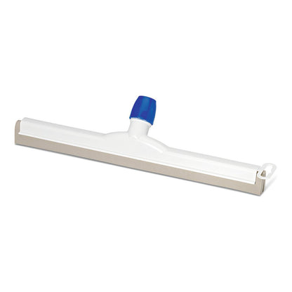 Nölle Profi Brush HACCP stierka na vodu od Nölle Profi Brush Bürsten- & Pinseltechnik e.K. má biele telo, modrú závitovú uzáver a rovný gumený list pre hygienické, HACCP-kompatibilné čistenie podlahy.