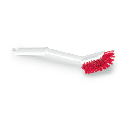 Nölle Profi Brush HACCP umývacia kefa Diskette štetina 0,25 mm od Nölle Profi Brush Bürsten- & Pinseltechnik e.K. má bielu, dlhú, naklonenú rukoväť s úchopovými bodmi a červené, polkruhové 0,25 mm štetiny na presné čistiace úlohy.