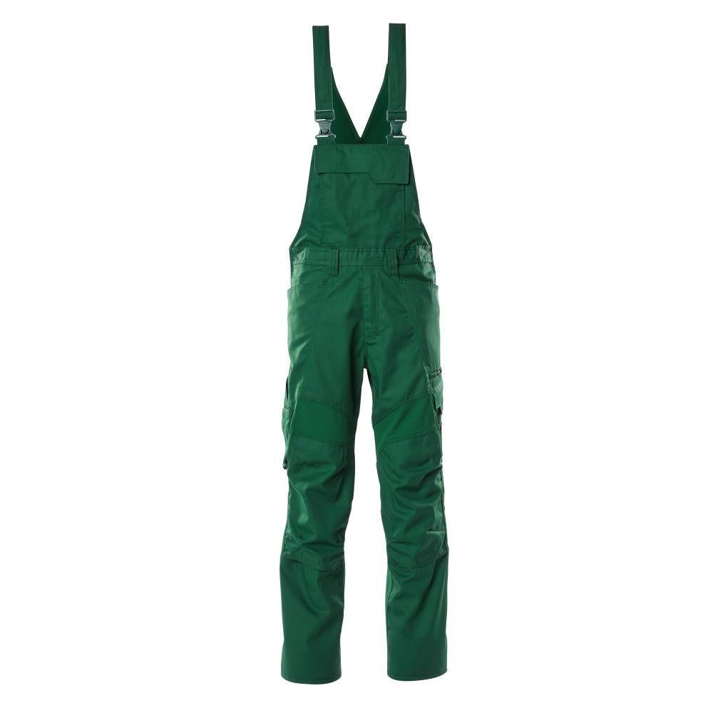 Dungarees, vrecká na kolenách, strečové vložky Dungarees, zelené