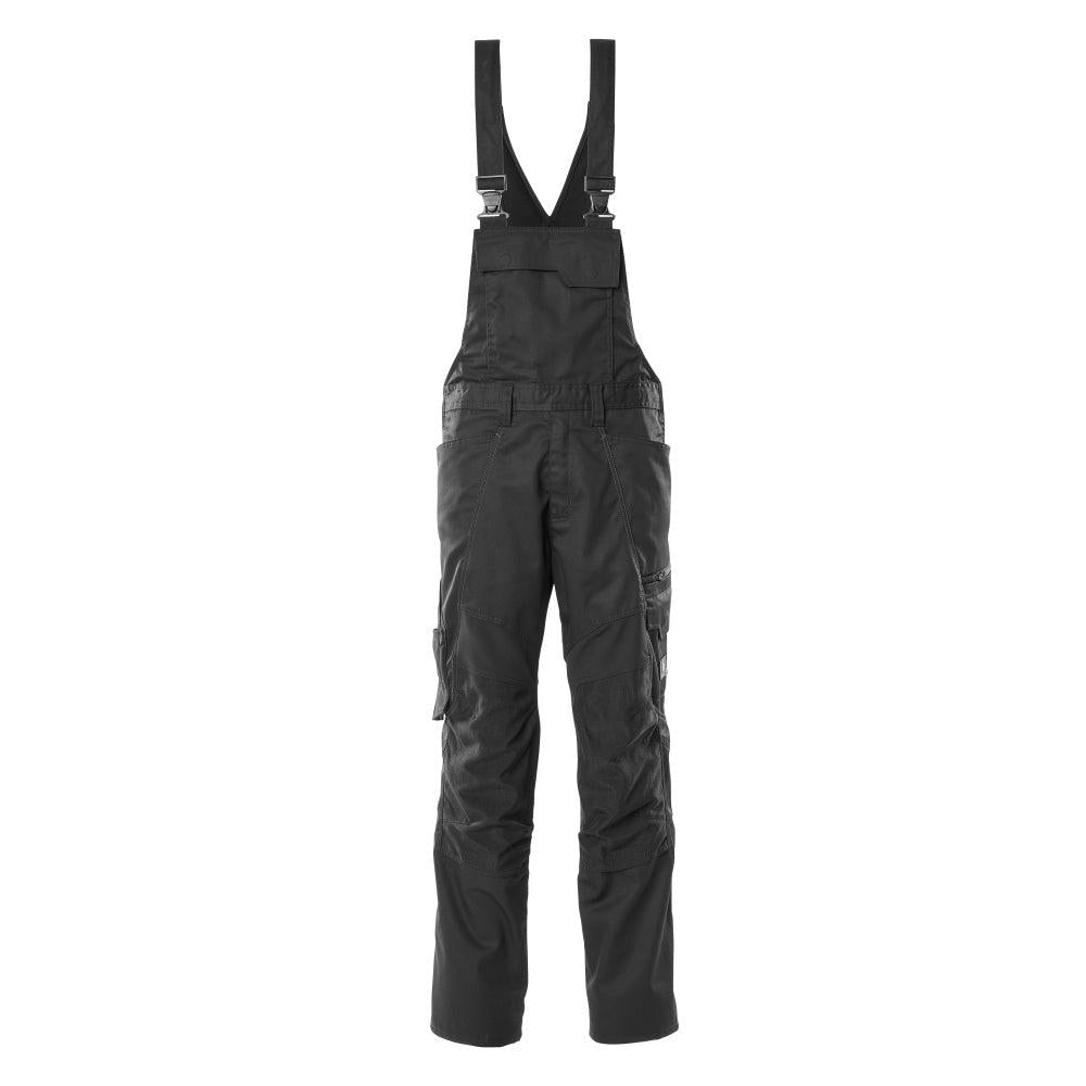 Dungarees, vrecká na kolenách, strečové vložky Dungarees, čierne