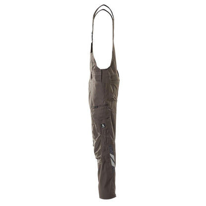 Dungarees, vrecká na kolenách, strečové vložky Dungarees, tmavá antracit