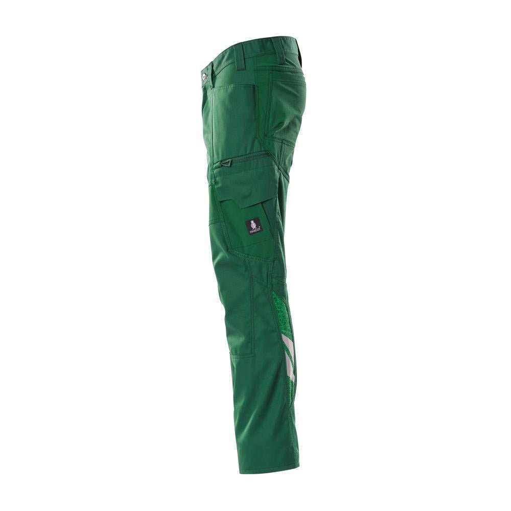 Nohavice, stehenné vrecká, strečové nohavice, zelené