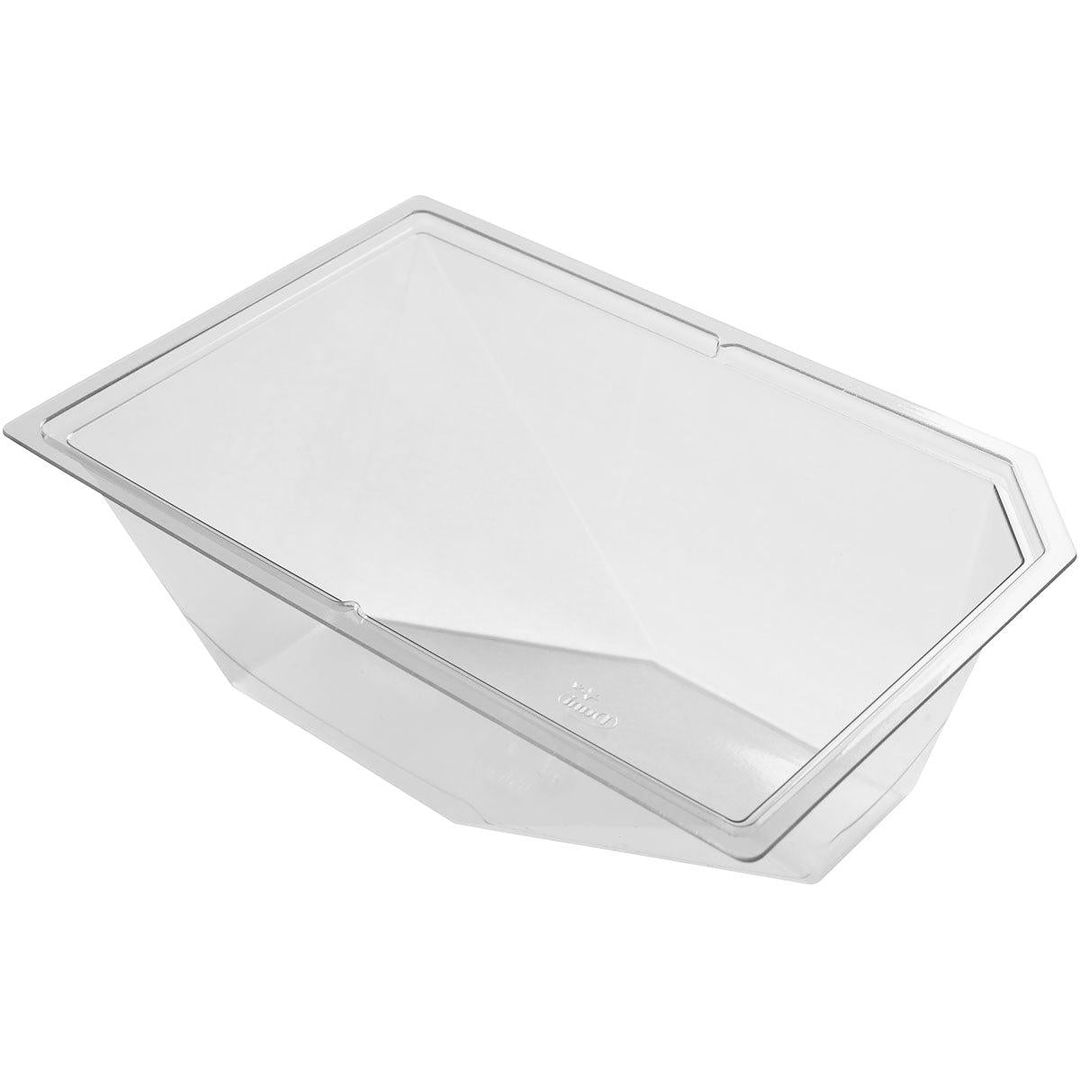 Priehľadná miska Polardeli rPET Grand 750 ml (175x115x69 mm) od Duni GmbH je zobrazená šikmo na bielom pozadí. Balenie obsahuje 450 kusov.
