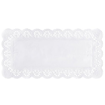 Die PAPSTAR Spitzenpapiere eckig 34x17 cm in weiß von der PAPSTAR GmbH haben einen verschnörkelten, spitzenähnlichen Rand, der sich perfekt zur eleganten Dekoration eignet. Die Lieferung erfolgt im praktischen Folienbeutel mit 250 Stück für Frische und Komfort.