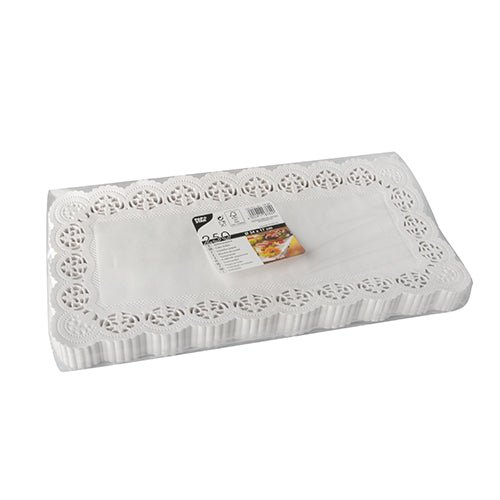 Stoh PAPSTAR špicatých papierov obdĺžnikový 34x17 cm, biely (250 kusov) na dekoráciu, so špicatým okrajom a zabalený v priehľadnom plastovom vrecku s PAPSTAR GmbH značkou na etikete.