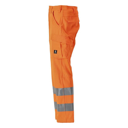 Nohavice, vrecká na stehnách, hladké nohavice, vysoko oranžová