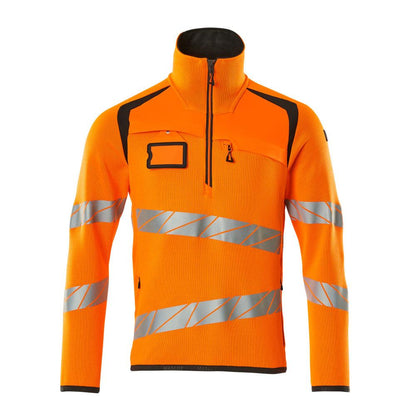 Pletený sveter s krátkym pleteným svetrom na zips