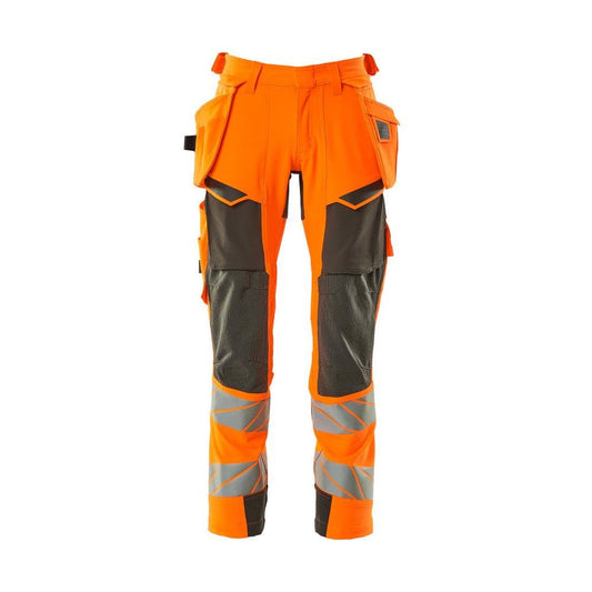Nohavice s vreckami na zavesenie, nohavice ULTIMATE STRETCH, vysoká oranžová/tmavá antracitová