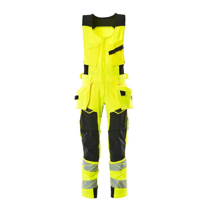 Kombinované nohavice, visiace vrecká, kombinované nohavice ULTIMATE STRETCH, hi-vis žltá/čierna