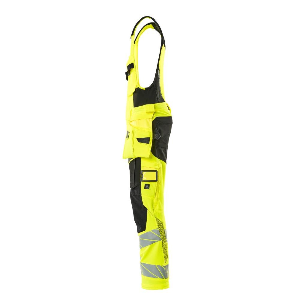 Kombinované nohavice, visiace vrecká, kombinované nohavice ULTIMATE STRETCH, hi-vis žltá/čierna