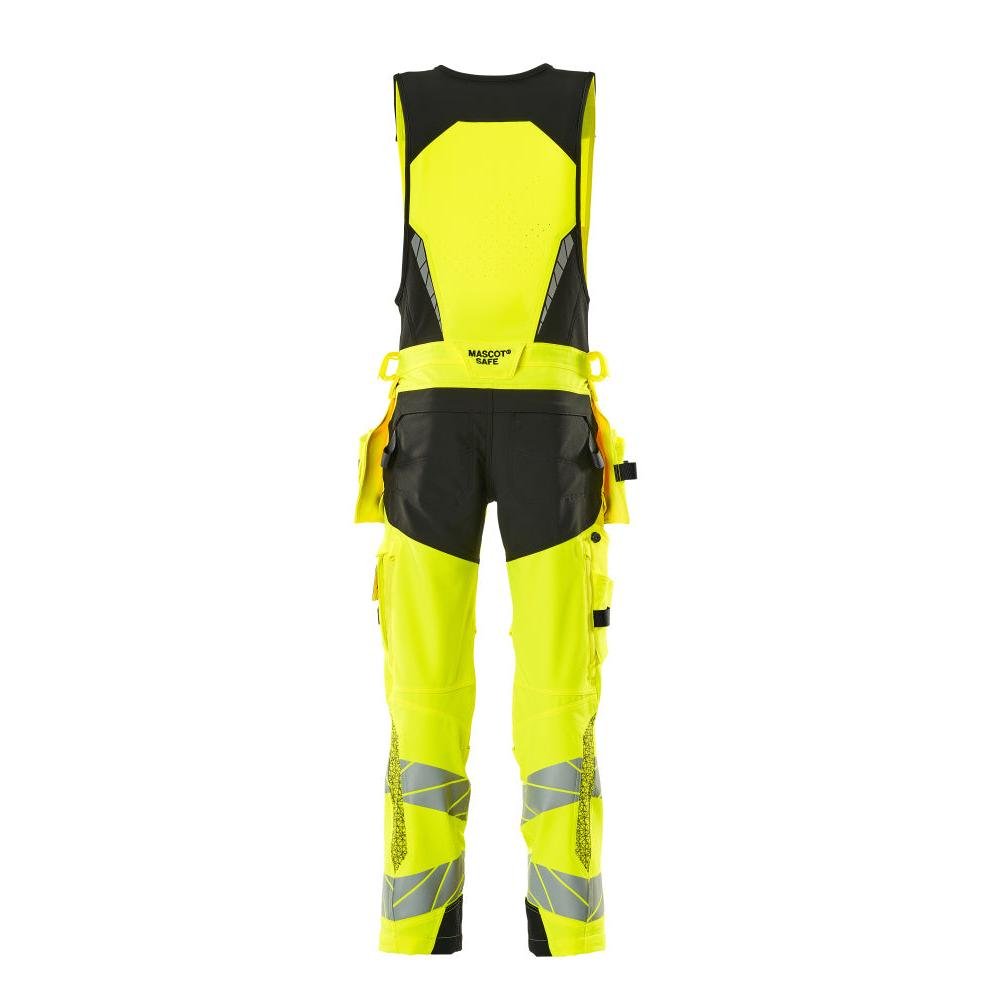 Kombinované nohavice, visiace vrecká, kombinované nohavice ULTIMATE STRETCH, hi-vis žltá/čierna