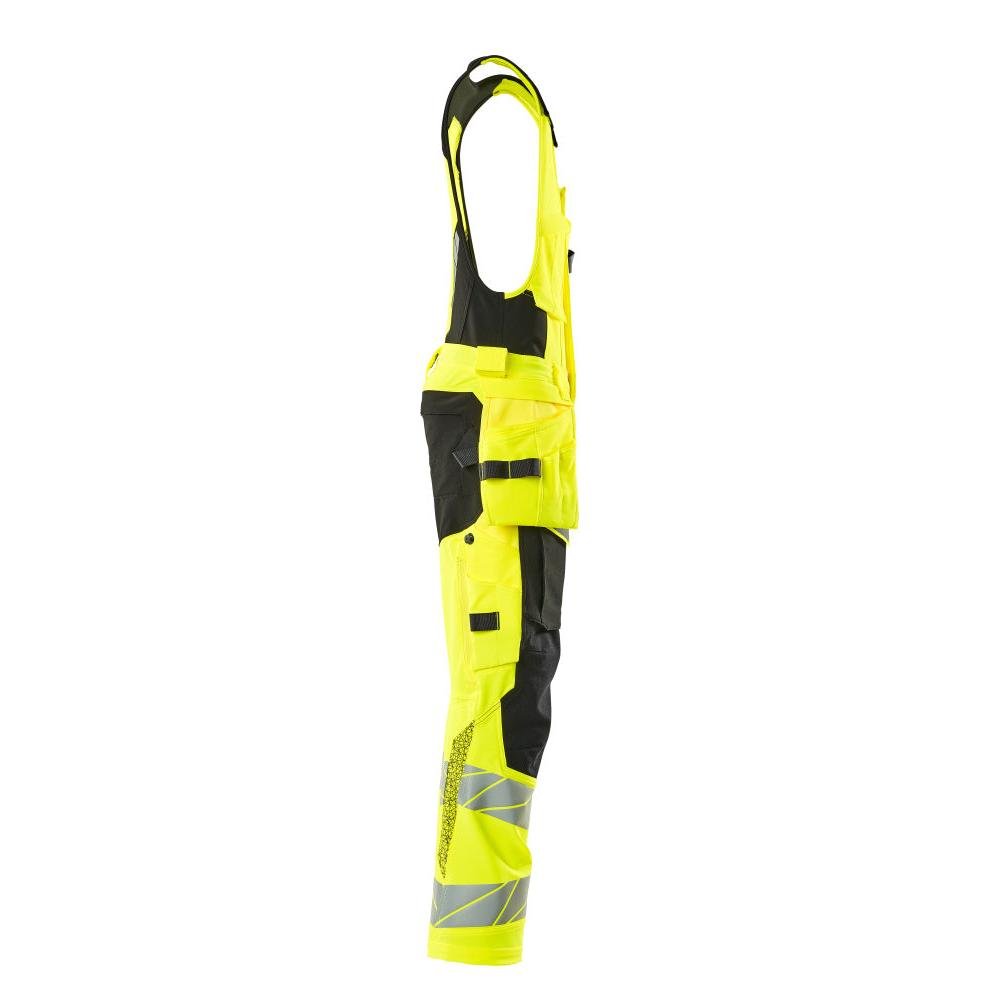 Kombinované nohavice, visiace vrecká, kombinované nohavice ULTIMATE STRETCH, hi-vis žltá/čierna