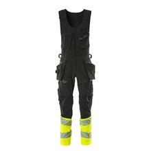 Kombinované nohavice, visiace vrecká, kombinované nohavice ULTIMATE STRETCH, čierna/hi-vis žltá