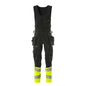 Kombinované nohavice, visiace vrecká, kombinované nohavice ULTIMATE STRETCH, čierna/hi-vis žltá