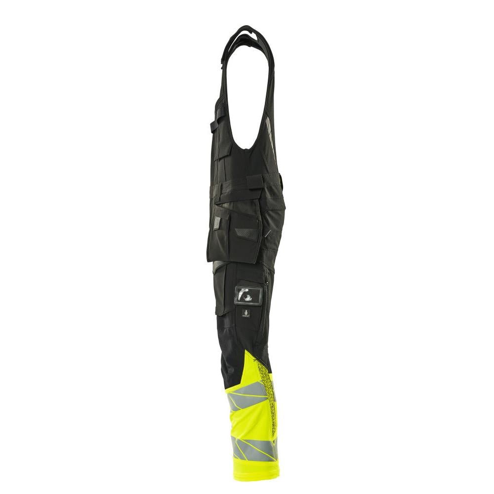 Kombinované nohavice, visiace vrecká, kombinované nohavice ULTIMATE STRETCH, čierna/hi-vis žltá