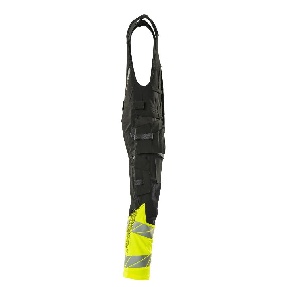 Kombinované nohavice, visiace vrecká, kombinované nohavice ULTIMATE STRETCH, čierna/hi-vis žltá
