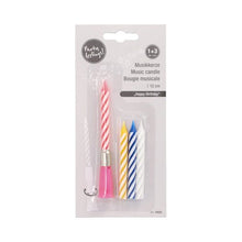 Sviečka s hudbou "Happy Birthday" (12 cm, farebná, s náhradnými sviečkami) od PAPSTAR GmbH obsahuje hudobnú sviečku a náhradné sviečky - ideálna na slávnostné narodeninové oslavy.