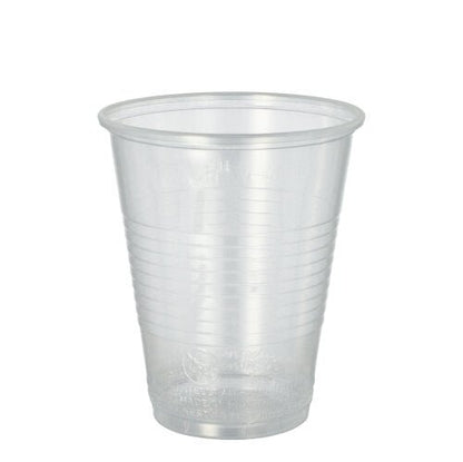 Priehľadný Starpak 20 pohár na pitie (PP, 0,3 l, Ø 9,5 cm · 11,1 cm) s rozšíreným penovým okrajom a horizontálnymi úchopovými drážkami je zobrazený na jednoduchom bielom pozadí. Dodávka v balení po 20 kusoch s teplom zmrštiteľnou fóliou.