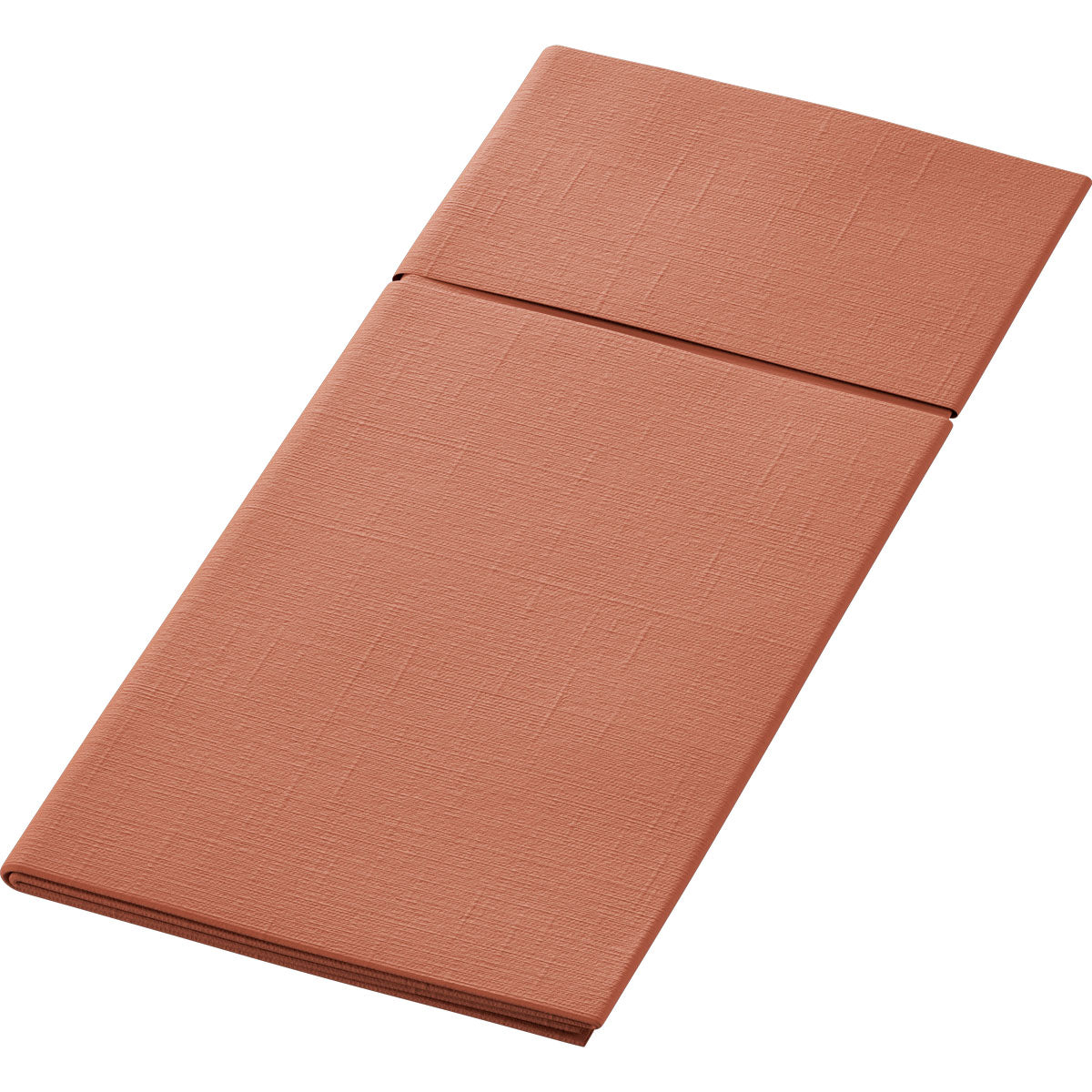 Duniletto 480 x 400 mm od Duni GmbH je zložený, obdĺžnikový podložka v svetlohnedej alebo terakotovej farbe so štruktúrovaným vzorom - štýlový stolový doplnok a praktické vrecko na príbor pre každý prestretý stôl.