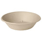 Die Classic Bowl 800 ml - unbeschichtete Braun Bagasse 194x194x48 von Duni GmbH ist eine schlichte, runde, beige geformte Faserschale mit einem Fassungsvermögen von 800 ml, abgebildet auf weißem Hintergrund. Die Packung enthält 40 Stück.