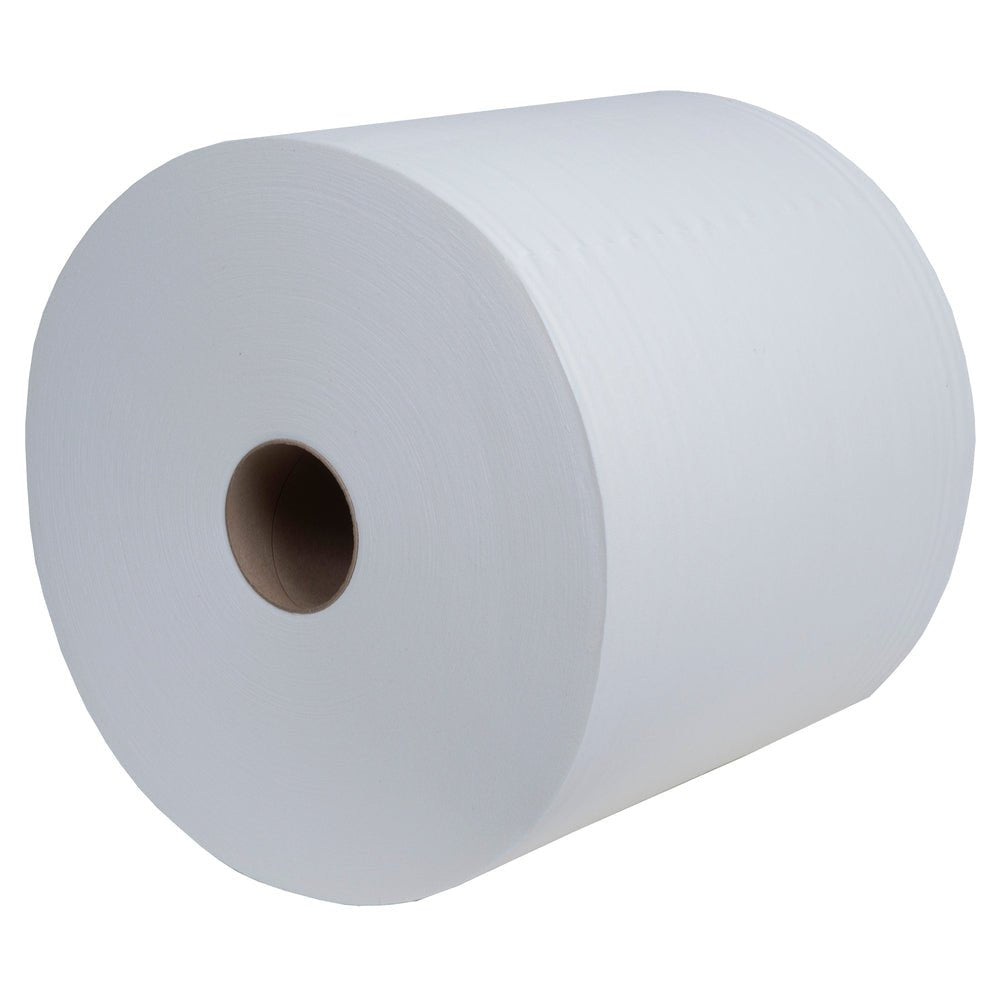 Kimtech® Aviation čistiace utierky Veľká rolka (biela, 1 rolka x 900 utierok, Kimberly-Clark GmbH) pre letecký priemysel a komerčné použitie je zobrazená na bielom pozadí.