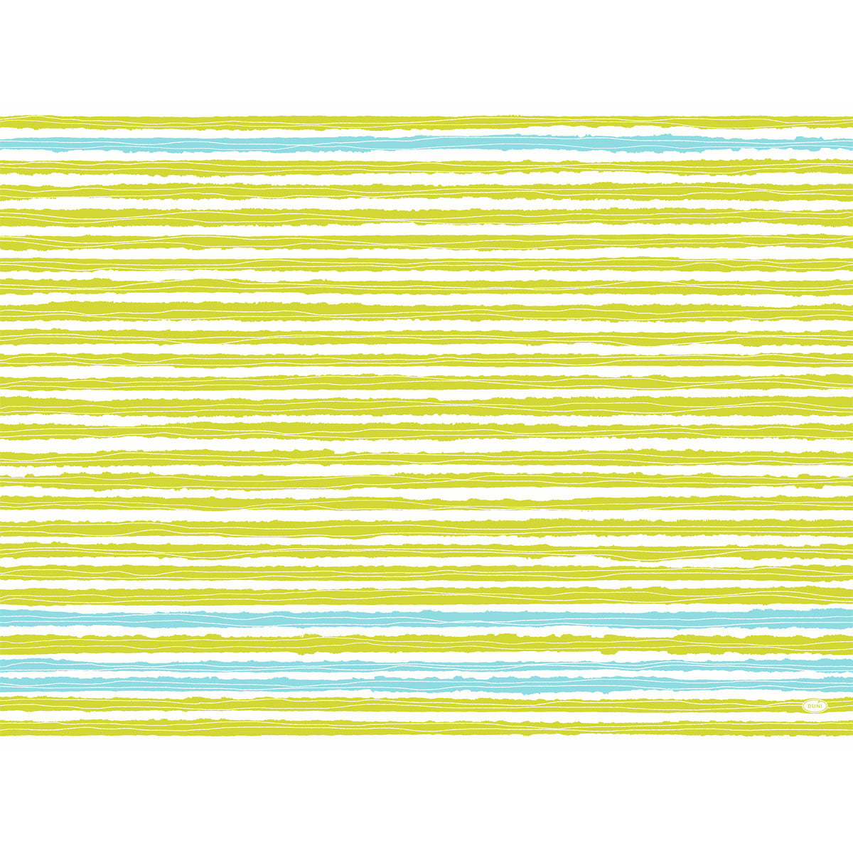 Vzor z horizontálnych žltých a svetlomodrých ručne kreslených čiar na bielej, inšpirovaný Elise Stripes pre Dunicel sady 30x40 cm, balenie (100 kusov), od Duni GmbH.