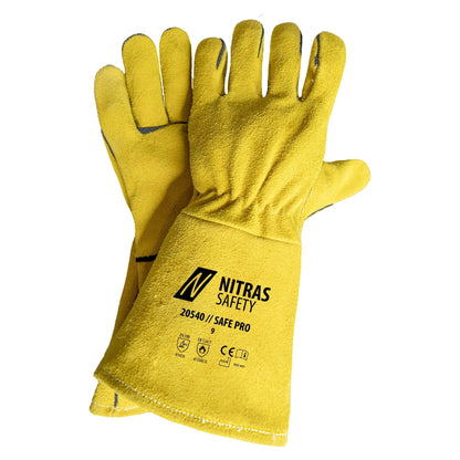 NITRAS SAFE PRO, zváračské rukavice, okr