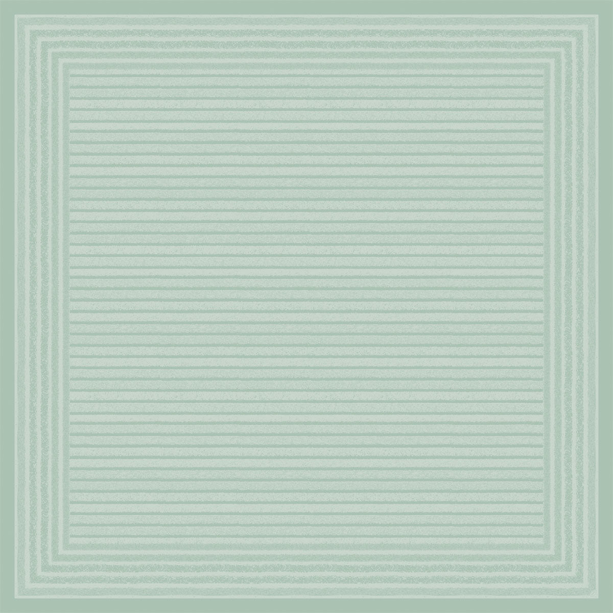 Stredový obrus Dunicel 84x84 cm v mätovej farbe od spoločnosti Duni GmbH má pastelovo zelený, štvorcový dizajn s rovnomerne rozloženými horizontálnymi čiarami a vrstvenými obdĺžnikovými okrajmi, dostupný v balení po 20 kusov.
