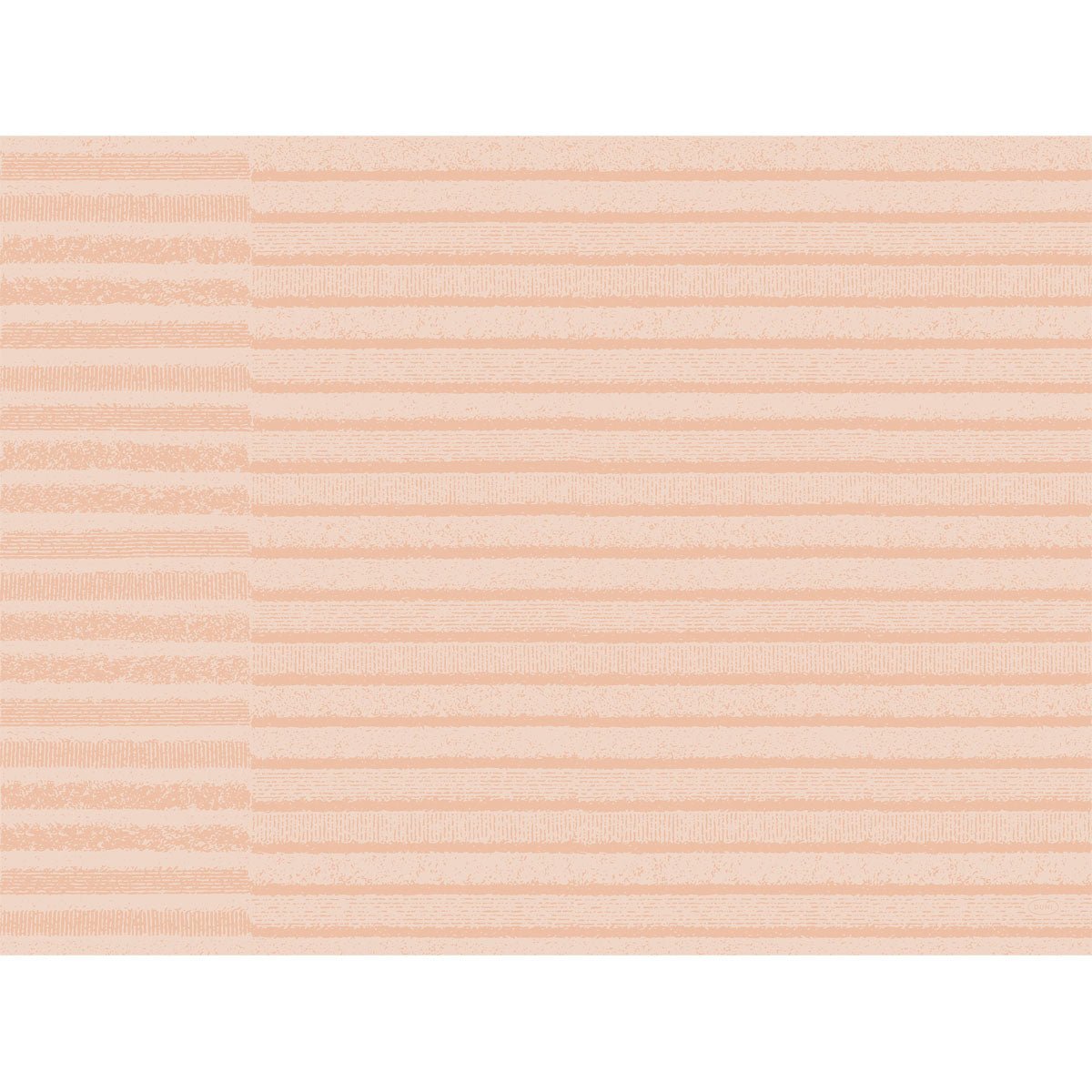 Dizajn v broskyňovej farbe s horizontálnymi pruhmi a bielymi okrajmi hore a dole - perfektný pre Duni GmbH Bio-Dunicel-Sets 30x40 Tessuto prachovo ružové Elegantné prestierania, balenie (100 kusov).