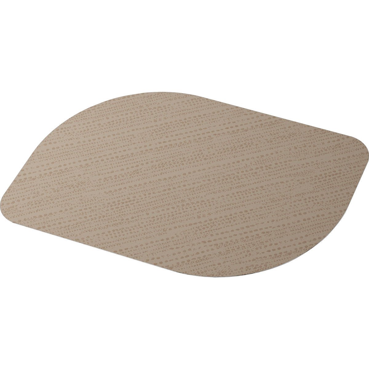 Jedna sada Bio-Dunicel 28x38 cm v odtieni stucco greige od spoločnosti Duni GmbH, s nepravidelným tvarom so zaoblenými hranami a bodkovaným vzorom - ideálna pre štýlovo prestreté stoly. Zobrazené na bielom pozadí. Balenie: 100 kusov.