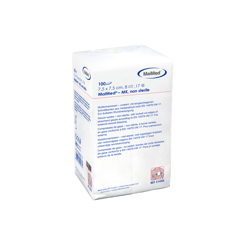 MaiMed-MK-nesterilné gázové obklady 100 kusov/papierové vrecko