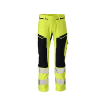 Nohavice, vrecká na kolenách, ULTIMATE STRETCH nohavice Multisafe, hi-vis žltá/čierno-modrá