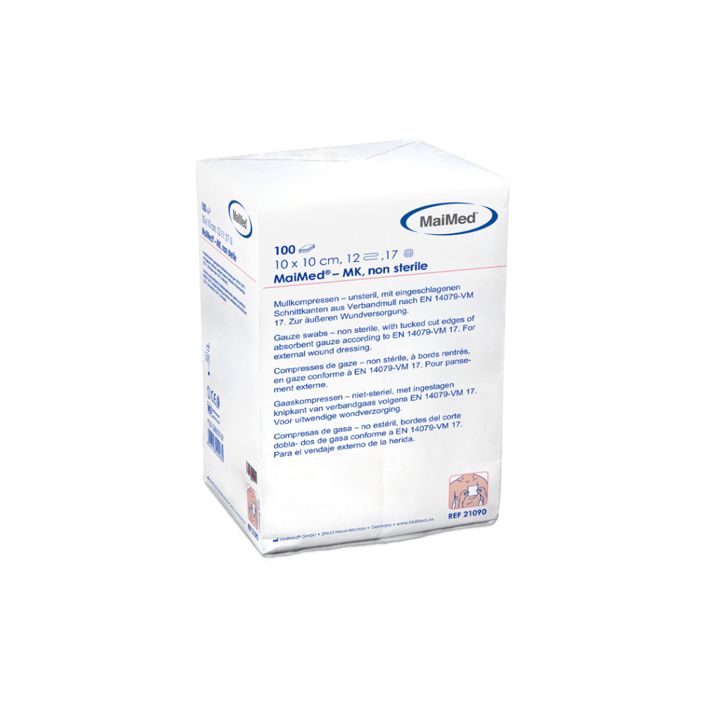 MaiMed-MK-nesterilné gázové obklady 100 kusov/papierové vrecko