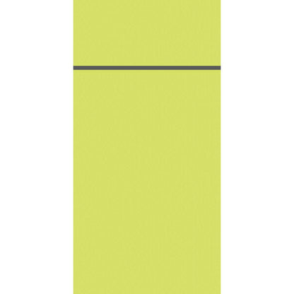 Ein einfarbig gelber Hintergrund mit einer einzelnen, geraden, horizontalen, dunklen Linie nahe dem oberen Rand - perfekt, um das Duniletto-Slim 40x33cm von Duni GmbH in einem klaren, modernen Display hervorzuheben.