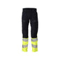 Nohavice, vrecká na kolenách, nohavice ULTIMATE STRETCH Multisafe, čierna modrá/hi-vis žltá