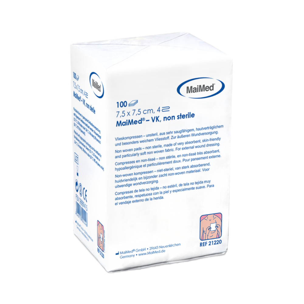 MaiMed-VK nesterilné fleecové obklady 100 kusov/papierové vrecko