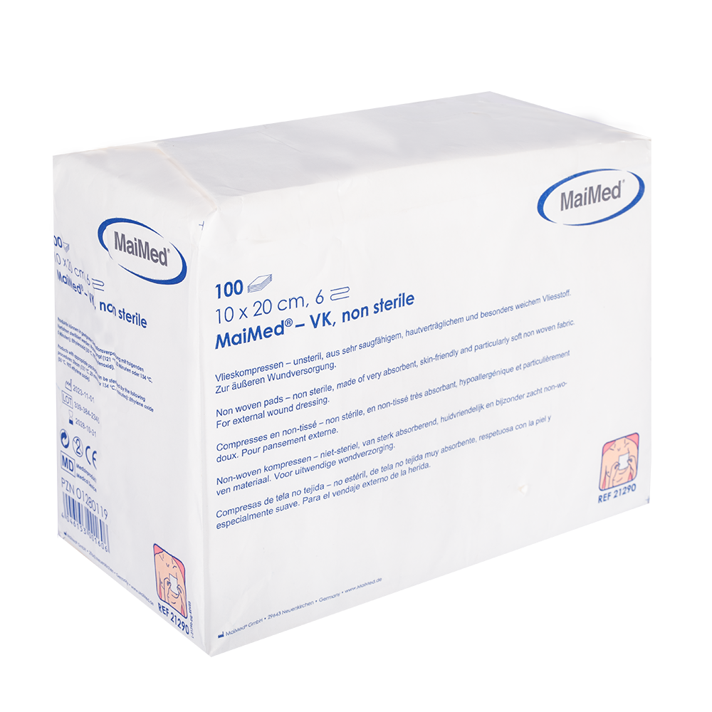 MaiMed-VK nesterilné fleecové obklady 100 kusov/papierové vrecko