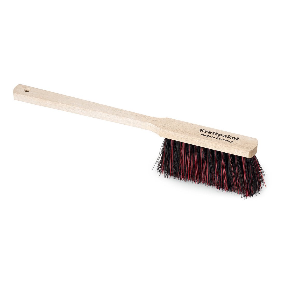 Nölle Profi-Metla s dlhým držadlom 45 cm od Nölle Profi Brush Bürsten- & Pinseltechnik e.K. je so svojou ľahkou drevenou rukoväťou a hustými čierno-červenými štetinami ideálna ako Arenga/Elaston ručná metla pre profesionálne čistiace úlohy.